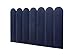 Panneaux muraux tête de lit JAPI - 210 cm - Velours - Bleu
