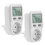 Stromverbrauchsmesser GreenSun Stromzähler 2x Strommessgerät Energiekostenmessgerät 3680W Stromzähler für Steckdose Energiemessgerät Stromzähler Steckdose