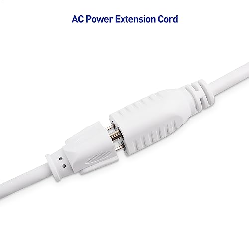 Cable Matters 2-Pack 16 Awg Heavy Duty Short Power Extension Cord 1 Ft In White, Ul Listed (Outlet Saver/Power Cord Extension / 3 Prong Extension Cords, Nema 5-15P To Nema 5-15R) #TOP4
