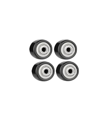 Roulettes en PVC noir 1.5 pouces lot de 4 pour meubles et chariots