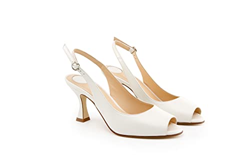 Chaussures avec semelle rembourrée femme bout fin confort blanc cassé