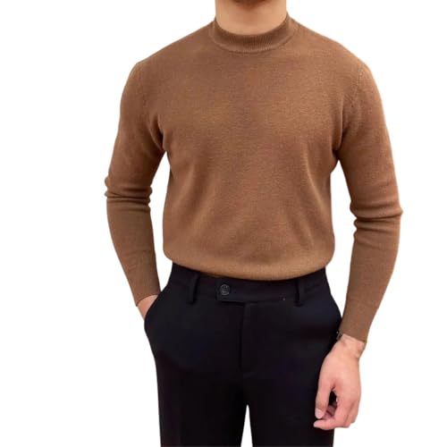 Men's Slim Warm Sweater Solid Color Half High Neck Sweater