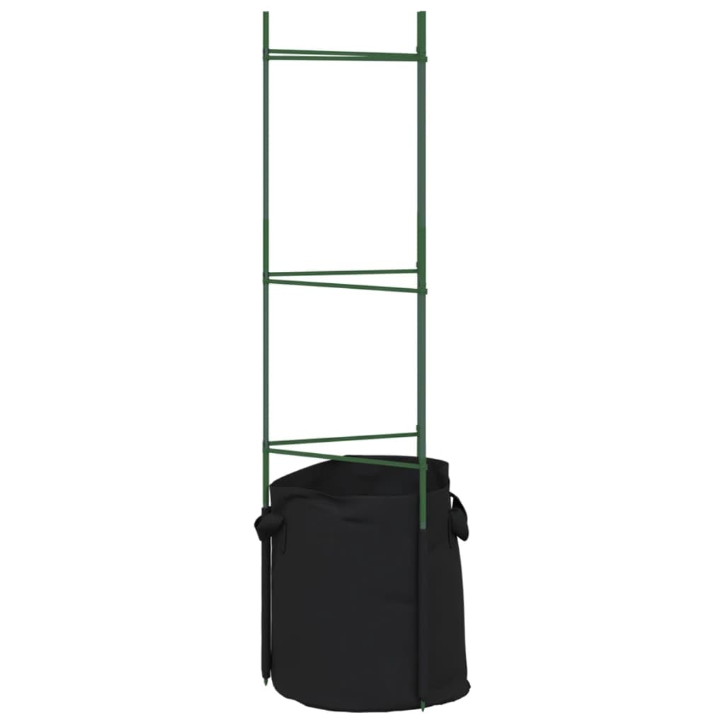 Tomatenkäfig, 8 Stück, 116 cm, Stahl | Verstellbar, PE-Beschichtung, einrastbare Arme, Bodenspitze, für Tomaten, Gurken, Bohnen