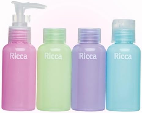 Ricca Conjunto Com 4 Frascos de Viagem