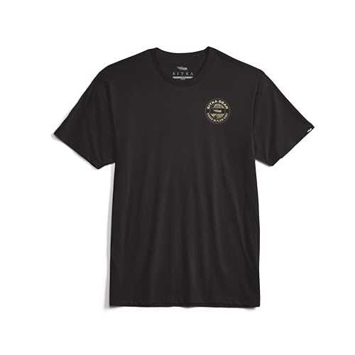 SITKA Hidden Optifade Tee - Everyday Logo Wear for Men Black Subalpine Extra Large