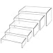 5PCS Acrylic Display Risers, 5 Sizes Clear Product Stand, Jewelry Display Riser Shelf Showcase Fixtures For Collectibles Display, Figure Display