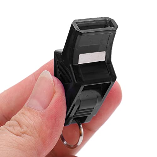 Silbato de árbitro resistente y portátil de plástico negro miniatura 7