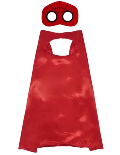 Image of BookMyCostume Kids Superhero Cape and Eye Mask Set for Boys & Girls - Fancy Dress for School Annual Day, Dance Drama & Theme Birthday Return Gift | Aged 3-10 Years