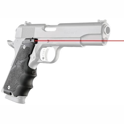 Hogue 45080 1911 Gov Model Rubber Le Grip - Red Laser thumb #1