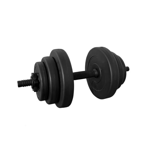 BEMAY – Mancuerna de 10 KG para Entrenamiento Deportivo y Musculación. Pesa con Discos Ajustable, Adaptable y Antideslizante de Material Resistente y Duradero en Casa, Gimnasio o Crossfit.