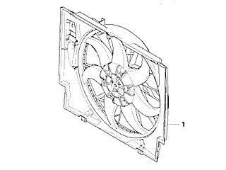 For Bmw E60 E61 Radiator Cooling Fan With Shroud Oem Behr