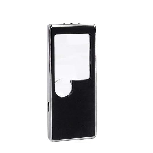 Magnifying glass 3X 10X lentille double HD compacte avec éclairage LED et UV