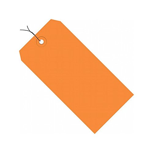 Pre-Wired Colored Shipping Tag #2, 13 Point, Pre-Wired, White, 3.25" x 1.62" - Case of 1,000
