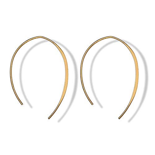 Preisvergleich Produktbild HOMEYU® Open Wire Nadel Drop Dangle Hoop Kopf gedreht Einfädler Ohrringe
