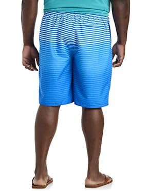 True Nation by DXL Men's Big and Tall Ombré Swim Trunks Blue2