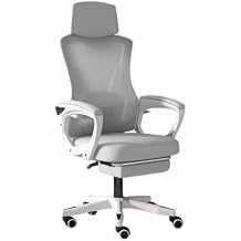 Office Swivel Chair,Ergonomic Mesh Office Chair with Footrest, High Back Computer Executive Desk Chair with Headrest and Flip-up Armrests, 90-145  Adjustable Tilt Lock and Lumbar Support