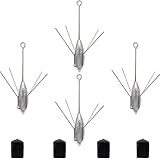 Gefischtter Sputnik Sinker Fishing Weights Lead Fishing Equipment Long Tail Surfing Casting Spider Sinkers for Catfish Saltwater Beach Sand Ocean (2oz - 4pcs)