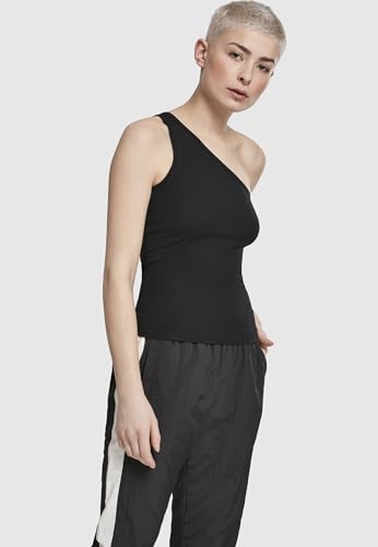 Urban Classics Ladies Asymmetric Top Canottiera Sportiva Donna, Nero (Black 00007), X-Small - 10