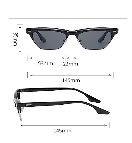 Triangle Retro Cat Eye Men And Women Small Frame Outdoor Sunglasses Commuter UV400 Driver Sport Sunglasses Gift,A3163