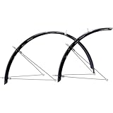 RITEWAY(ライトウェイ) 自転車フェンダー ダブルステークロスバイクフルフェンダー 泥除け 前後セット 700C用 幅45mm グロスブラック