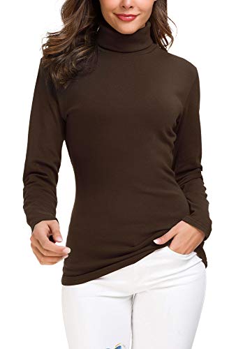 Women's Long Sleeve Turtleneck Sweater Slim Fitted Knitted Pullover Sweater Tops3