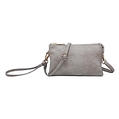 Image of JEN & CO. Riley Small Crossbody Bags Vegan Leather Wristlet Wallets Clutch Purses Shoulder Handbag for Women
