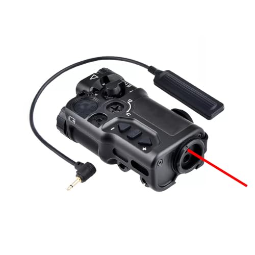 Metal RD-X Box Aiming Laser Sight(with IR Laser+Red Laser),& Modular Wire Control Remote Pressure Switch(SF+2.5 Plug) Combo,Black