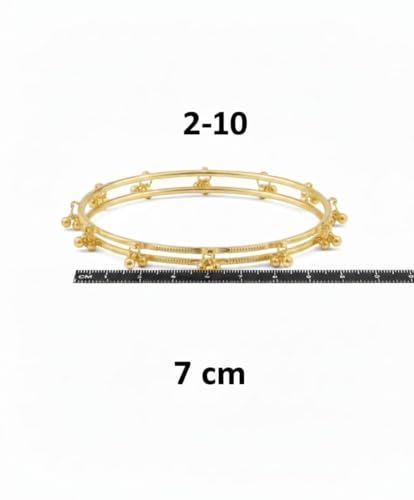 Image of Kashmiri Traditional Bangles Set for Women | Gold Plated /Silver Plated Handcrafted Ghungroo Bangles | Ethnic Bridal Festive Jewellery | Pack of 8