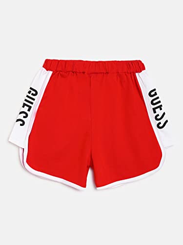 Image of Li'l Tomatoes Girls 100% Cotton Combo Shorts Pack of 2 | Soft & Breathable Summer Shorts | Elastic Waist Casual Wear | 2-14 Years