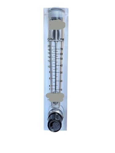 Débitmètre acrylique de haute précision pour gaz LZM-25 avec réglage par vanne intégrée