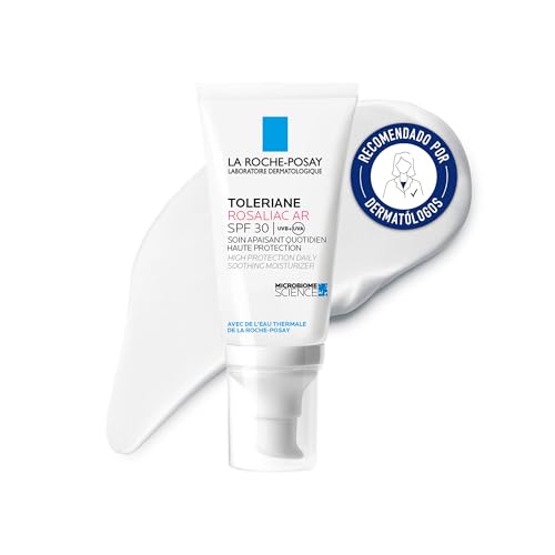 La Roche Posay, Toleriane Rosaliac AR SPF30 Cuidado Diario Calmante, Alta Protección UV, Anti-Rojeces, Hidratante, Con Agua Termal, Para Pieles Sensibles y Con Tendencia a la Rosácea, 50 ml