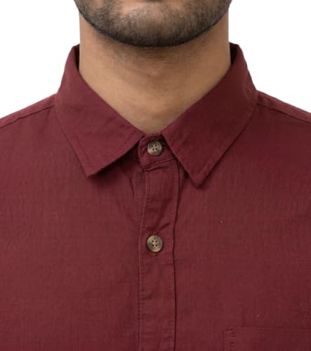 Image of Amazon Brand - INKAST Men Solid Cotton Shirt | Casual Wear | Basic Essential Plain Everyday & Office Wear | Full Sleeve | Regular Fit