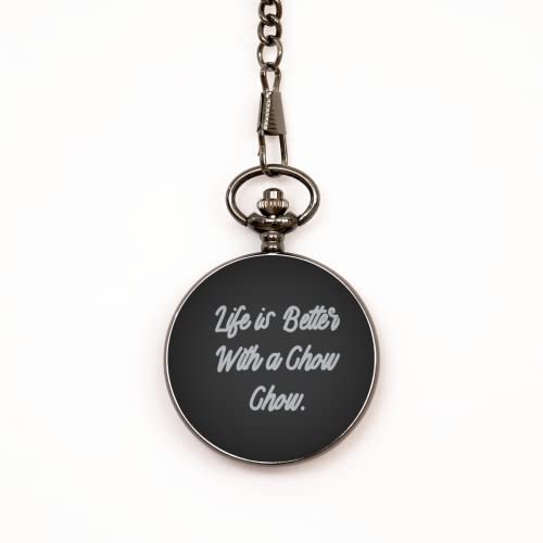 Love Chow Chow Dog Pocket Watch, Life is Better with a Chow Chow., Unique Gifts for Pet Lovers