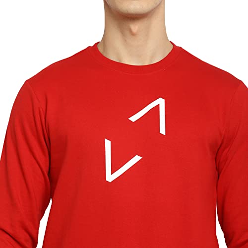 Image of YUUKI-Mens Poly PT RN Sweat-RED