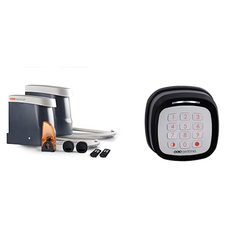 SCS Sentinel, MBA0103 Motorisation bras articulés portail battant, 24V, 2 Télécommandes portée 50m & AAA0045 - Clavier à Code sans Fil pour Ouverture partielle ou...