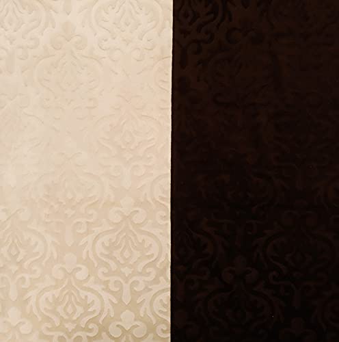 Image of Homesajja Premium Diwan Set of 8 (1 Sheet, 2 Bolster with Dori & 5 Cushion Covers) Coffee & Beije, Self