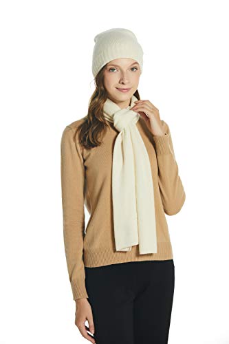 EURKEA 100% Cashmere Winter Scarf in Solid Colors with Gift Box for Women, Warm & Soft & Lightweight, Gift Ready