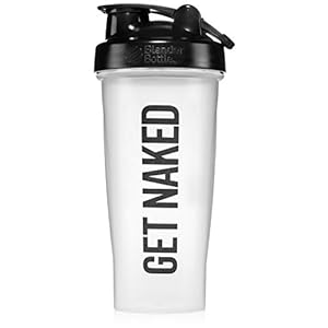 NAKED nutrition Get Naked Shaker Bottle With Blender Ball – 28Oz (Clear)