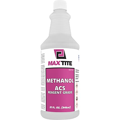 MAXTITE Methanol - 32 fl oz - Premium Quality ACS Reagent Grade for Laboratory or Industrial Use - Made in USA