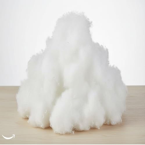 Image of H B MSALA Soft Fiber Racron Polyester Polyfill Stuffing, 500g, White | Synthetic Cotton Filling, For Pillow, Cushion, Teddy Bear & Soft Toys