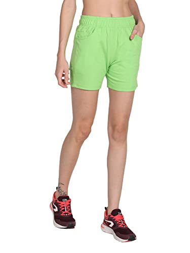 Image of CHKOKKO Women's Regular Cotton Regular Fit Plain Shorts for Women