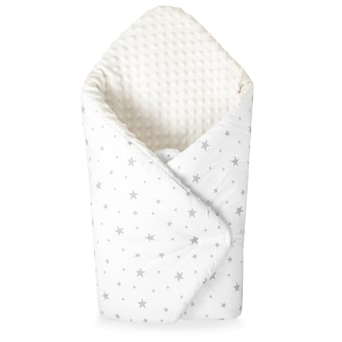 SEVIRA KIDS - Gigoteuse d'emmaillotage minky, STELLA - Dès la naissance - 4 mois Made in France