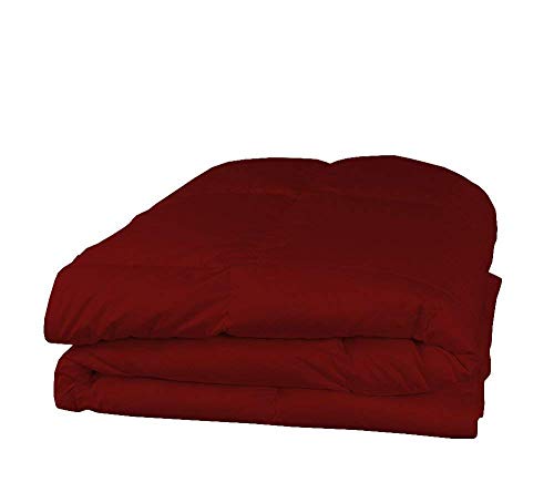 Ahj Beddings Comforter Set 7 Piece Bed In A Bag With 500Gsm Comforter And 17 Inch Deep Pocket Sheet Set - 600 Thread Counts, 100% Egyptian Cotton - Emperor Size, Burgundy Solid #TOP2