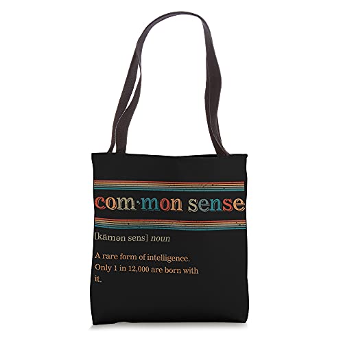 Common Sense Definition Rare Form Of Intelligence Witty Geek Tote