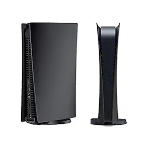 Console Cover for PS5 Digital Edition Skin DOBEWINGDELOU Anti-Scratch Dustproof Cover Replacement Plate for Playstation 5 Digital Edition Console Hard ABS Shockproof Shell for PS5 Console (Black)