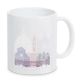 artboxONE Tasse Florenz Skyline IN Pastell von Paul Rommer - Kaffeetasse Städte