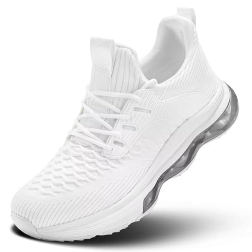 Mevlzz Men's Air Cushion Running Shoes Walking Jogging Fitness Gym Fashion Sneakers Lace Up Casual Comfortable Tennis Sport Athletic Trainers