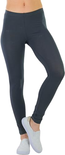 Image of ToBeInStyle Women's Skinny Fit Cotton Full Length Leggings Tights - Regular and Plus Sizes
