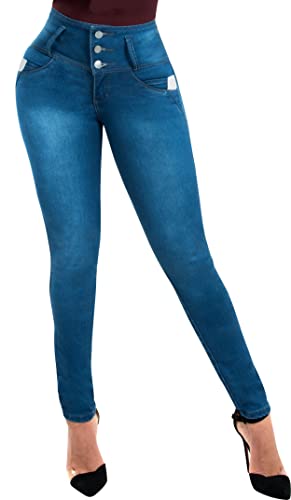Fiorella Shapewear Butt Lifter Women Jeans High Rise Waist Push Up Levanta Cola Pantalones Colombianos 510BB2