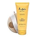 LIFE'S BUTTER Anti-Cellulite Cream - 100% Natural - Made in USA - Cruelty-Free Hypoallergenic - Best Cellulite Reduction - Skin Firming + Tightening for Women L-Carnitine + CoQ10 – 6oz + Body Brush